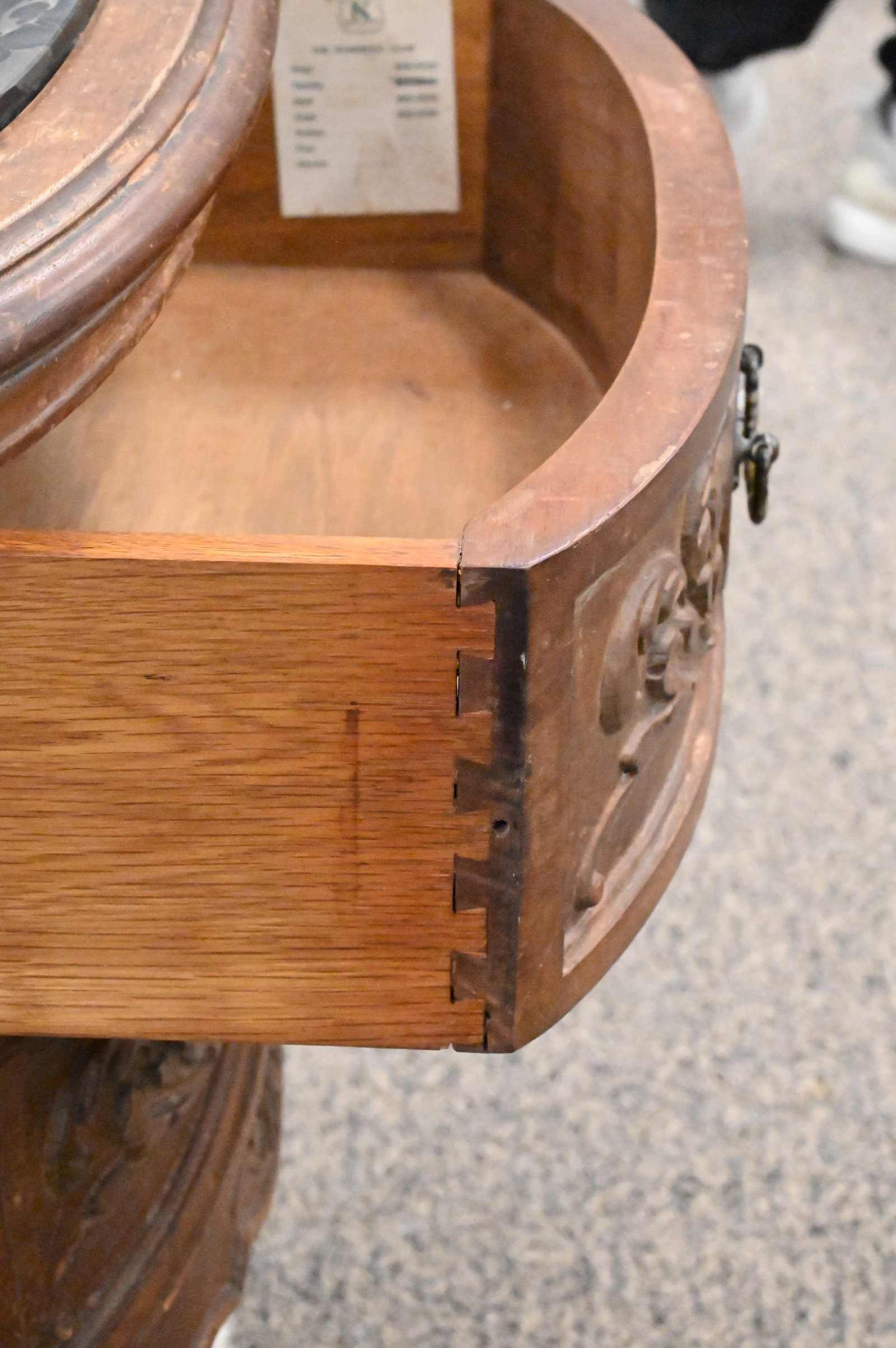 Demilune Marble Top Commode - 5