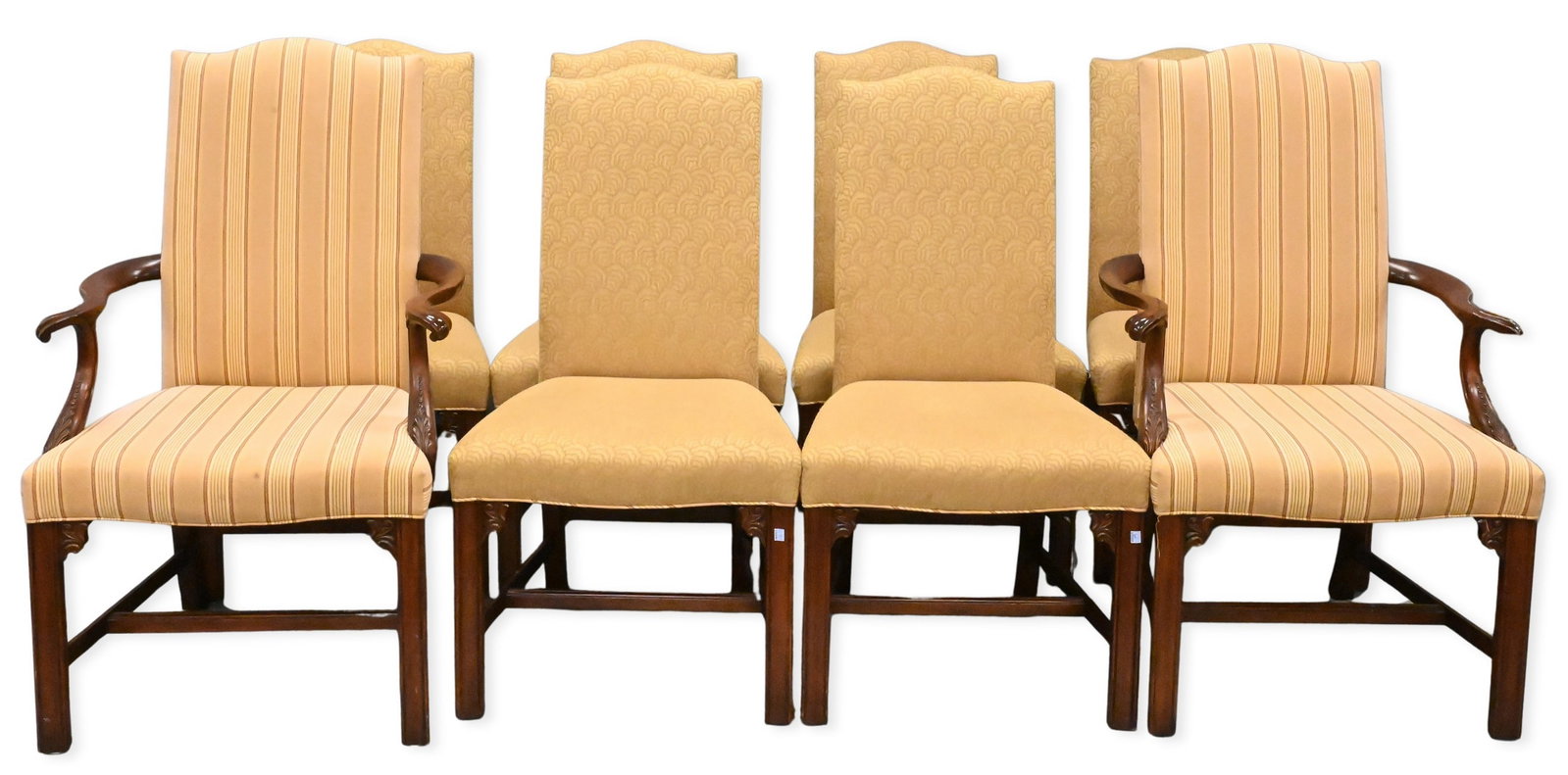 Set of Eight Hankel Harris Upholstered Dining Chairs (1 of 7)