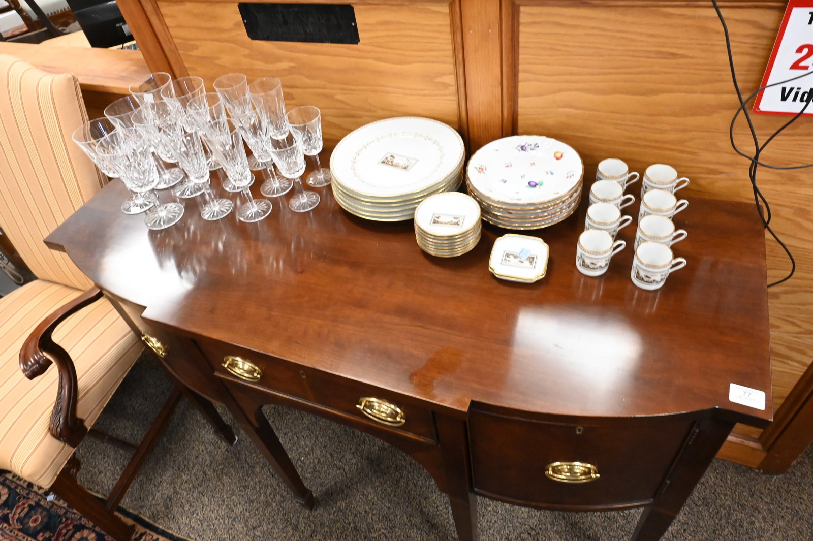 Statton Federal Style Cherry Server - 3