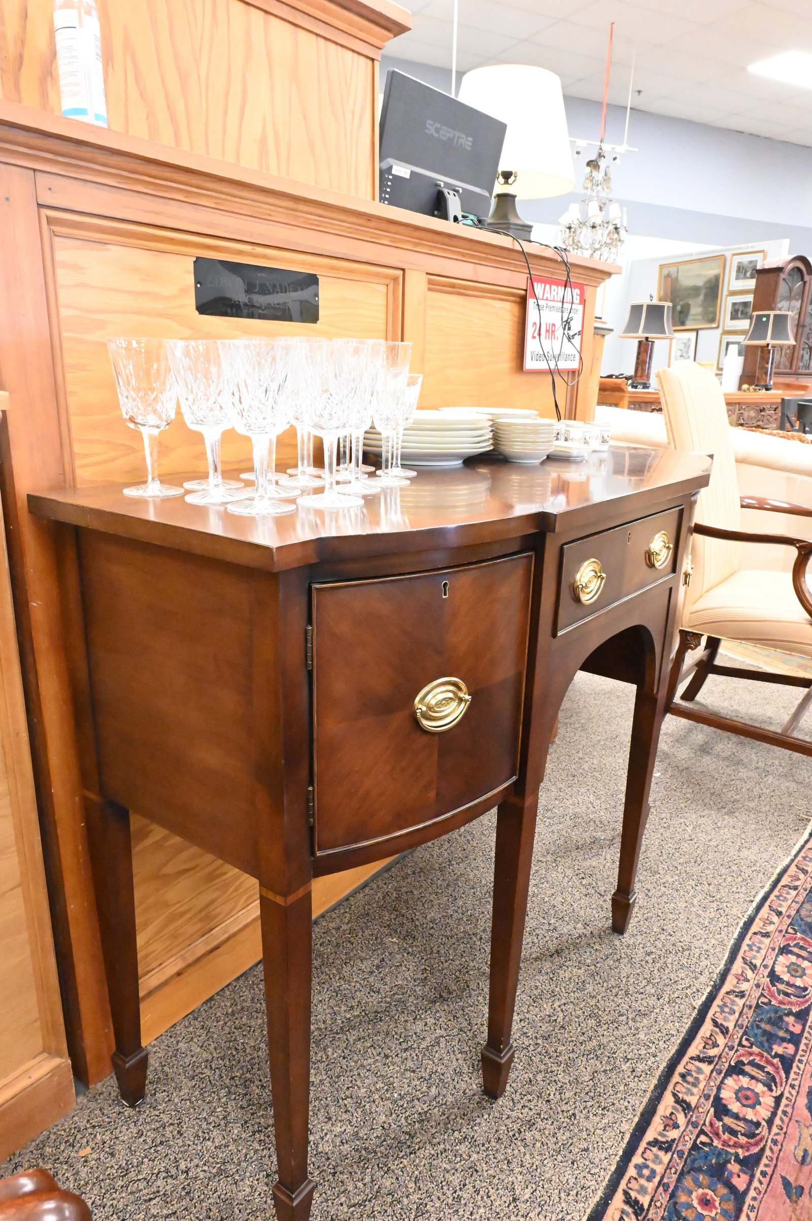 Statton Federal Style Cherry Server - 4