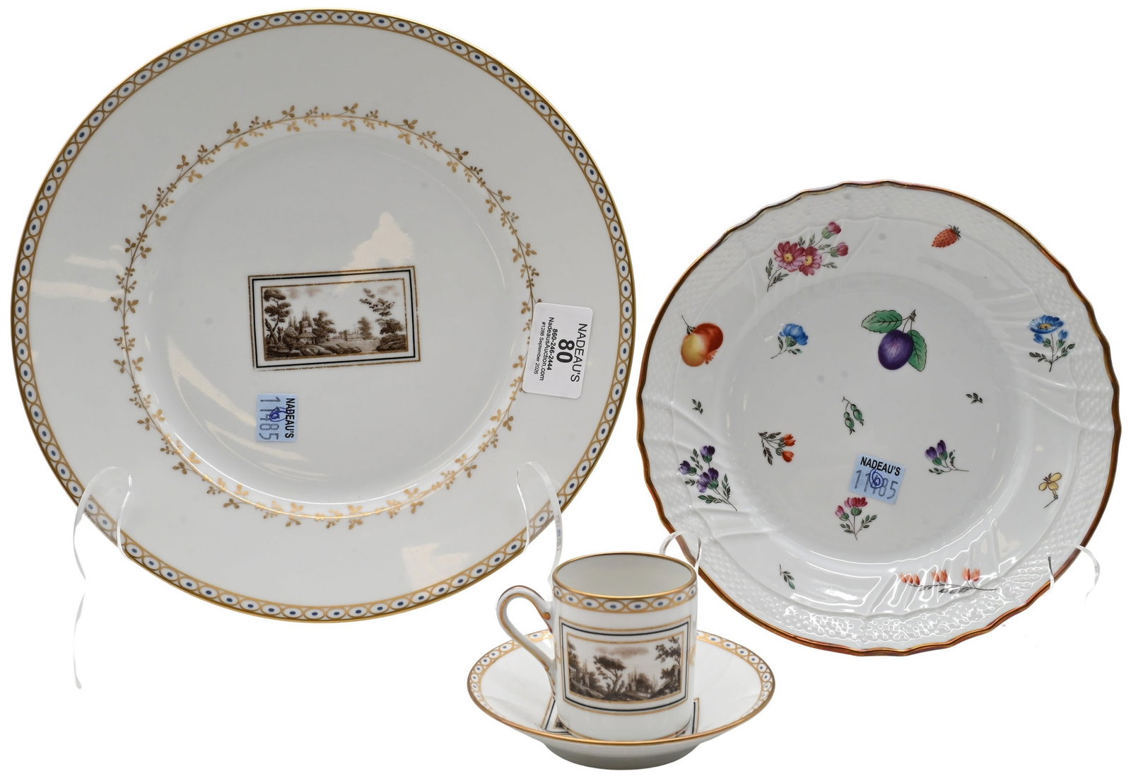 55 Piece Assembled Richard Ginori "Fiesole" and "Perugia" Porcelain Dinner Service (1 of 9)
