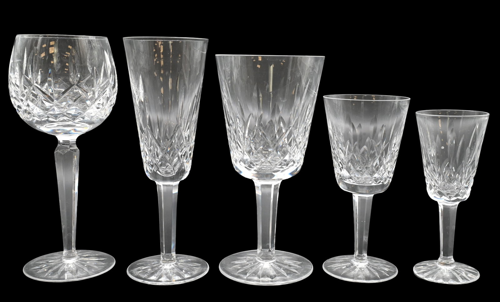 44 Piece Set of Waterford Crystal "Lismore" Stemware (1 of 9)