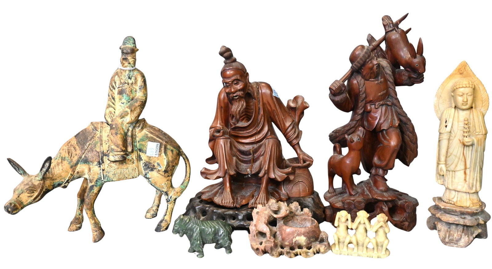 Seven Piece Carved Asian Group (1 of 6)