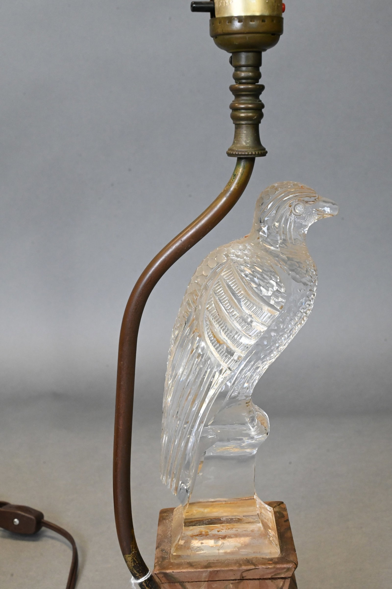 Frederick Carder for Steuben Cut Crystal Eagle Table Lamp - 3