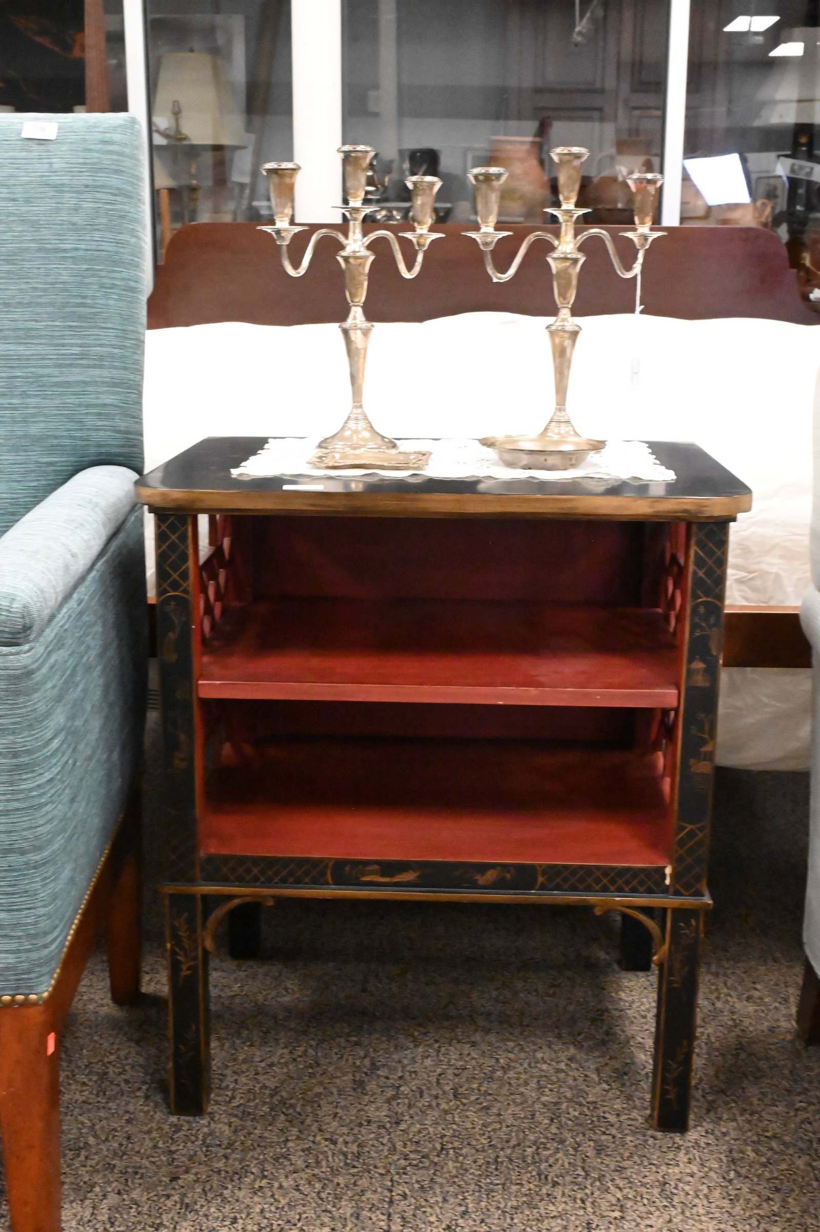 Chinoiserie Style Open End Table - 2