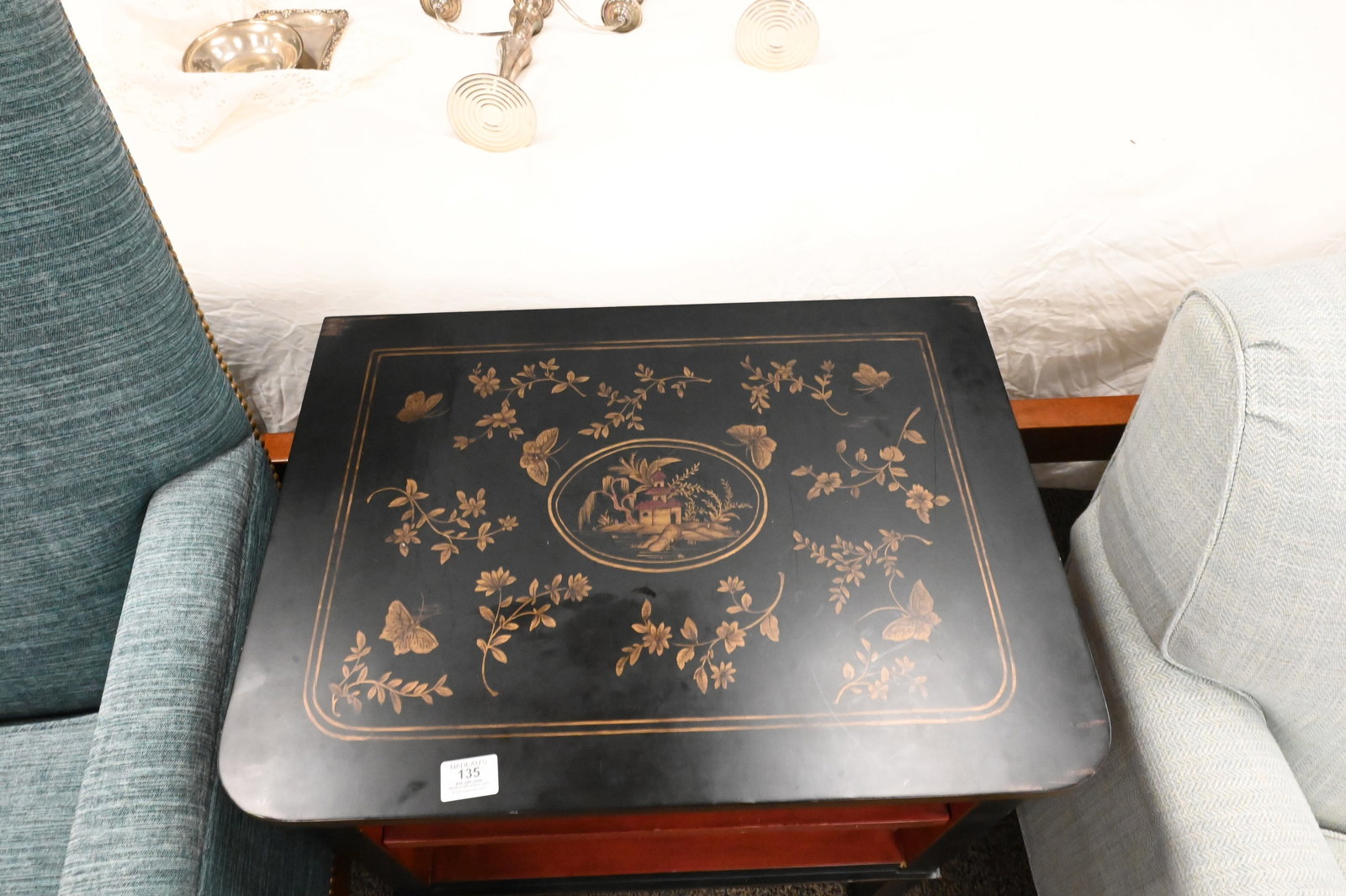 Chinoiserie Style Open End Table - 3