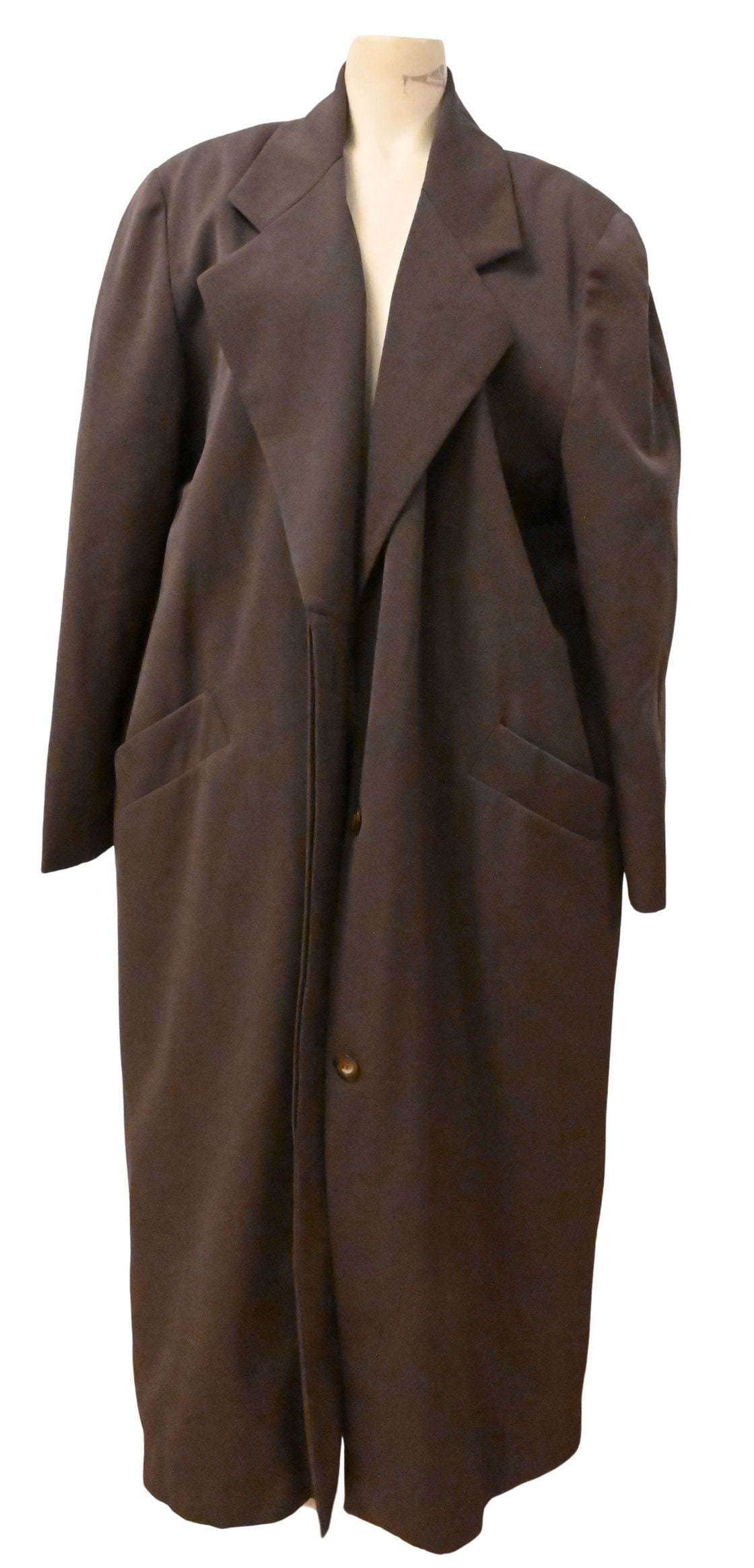 Bespoke Mink for Lined Women's Trench Coat: Bespoke Mink for Lined Women's Trench Coat having button closure, olive color, and two pockets size M