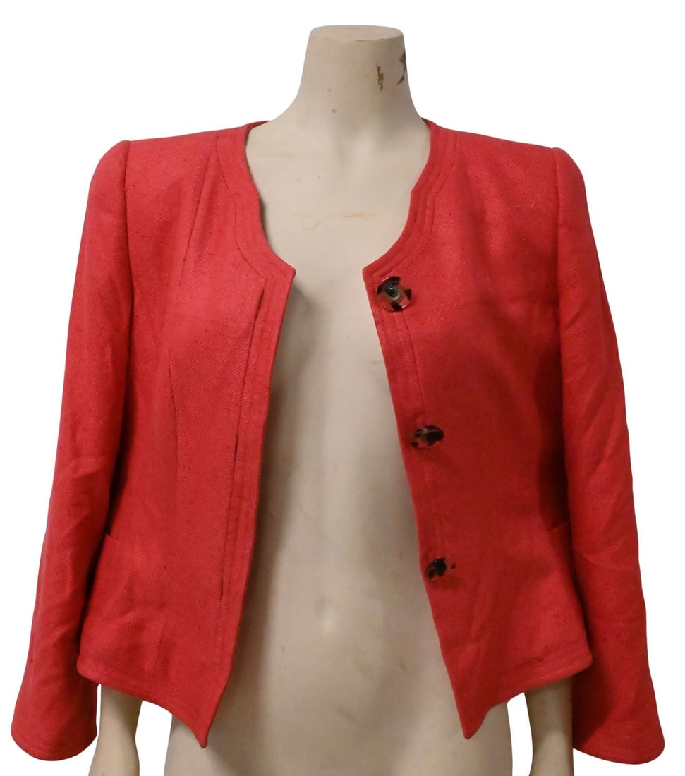 Giorgio Armani Women's Blazer: Giorgio Armani Women's Blazer having large designer buttons and a pink finish