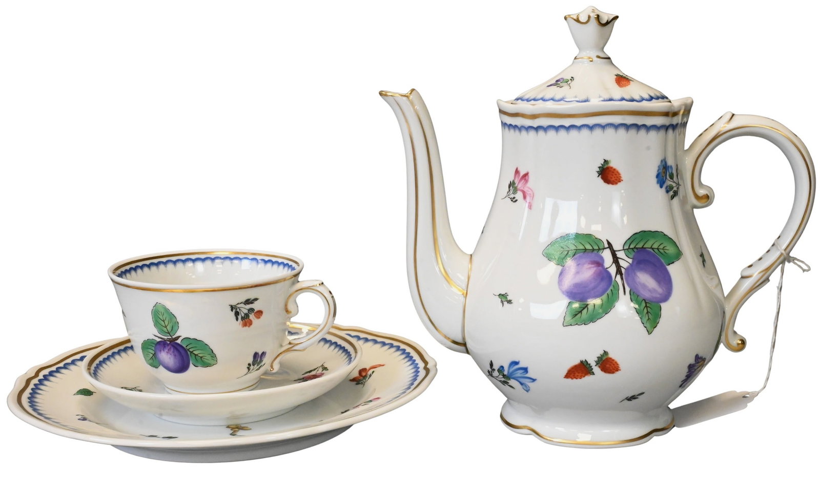 38 Piece Richard Ginori "Italian Fruits" Tea Service (1 of 8)