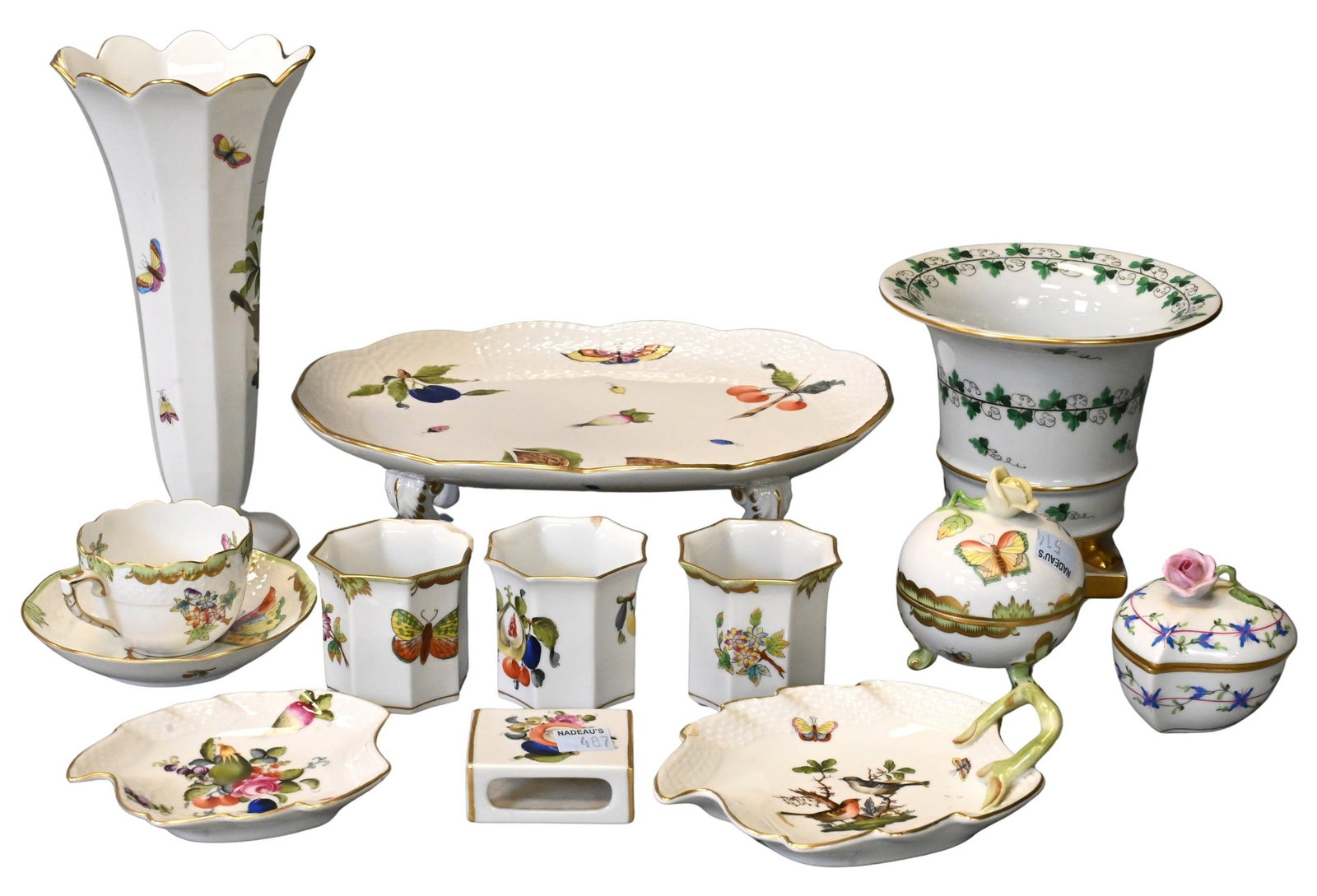 13 Piece Assembled Herend Porcelain Group (1 of 5)