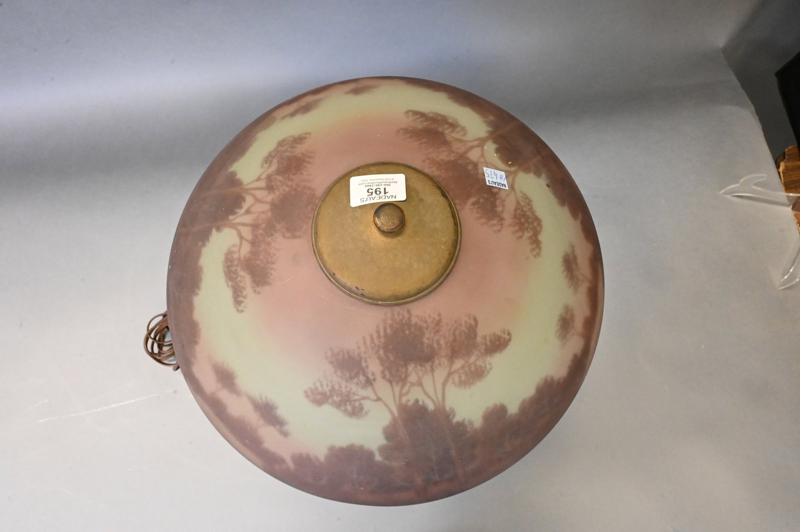 Reverse-Painted Glass Table Lamp - 2