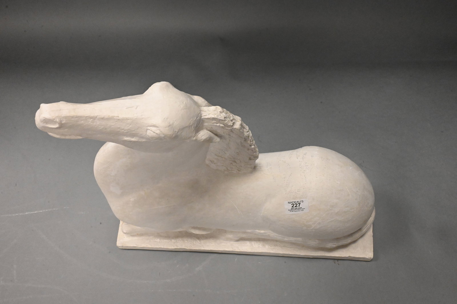 Classical Style Plaster Horse Sculpture - 3
