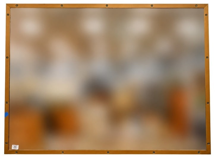 Brass Framed Mirror with Screw Heads (1 of 4)