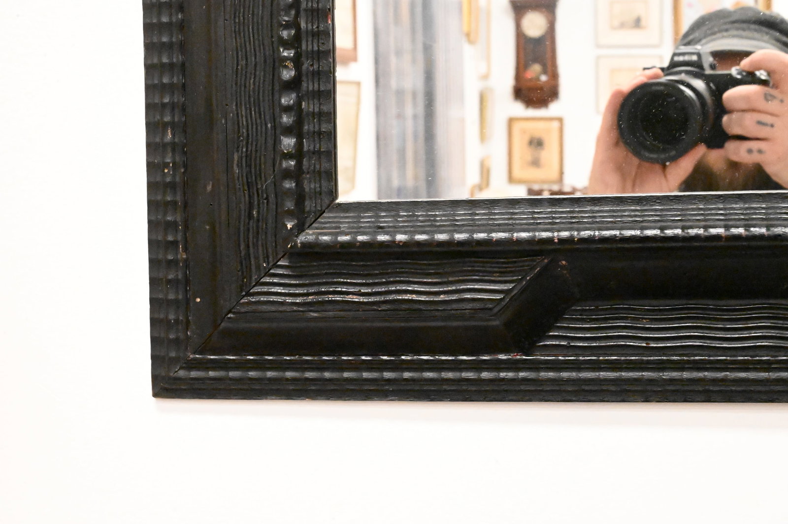 Flemish Baroque Style Ebonized Mirror - 4