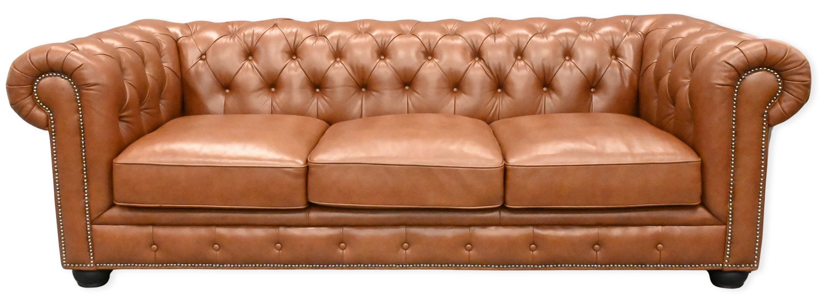 Leather Upholstered Chesterfield Sofa (1 of 5)