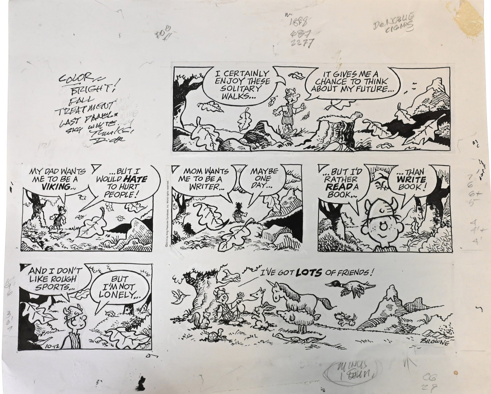 Chris Browne and Dick Hodgins Jr (American 1952–2023), Hagar the Horrible Sunday Comic Strip (1 of 2)