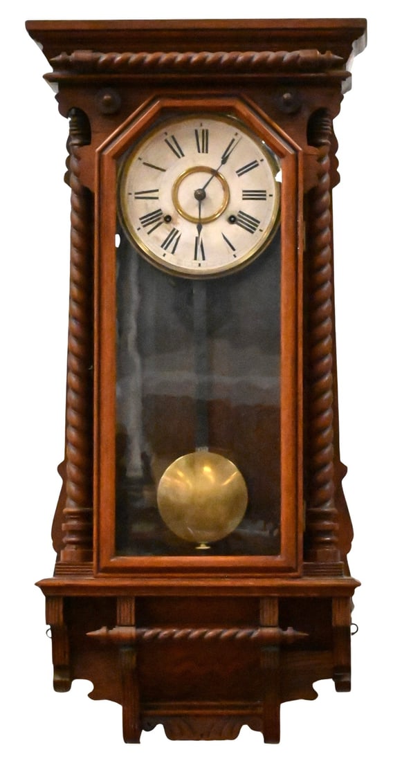 Victorian Oak Regulator Wall Clock (1 of 4)
