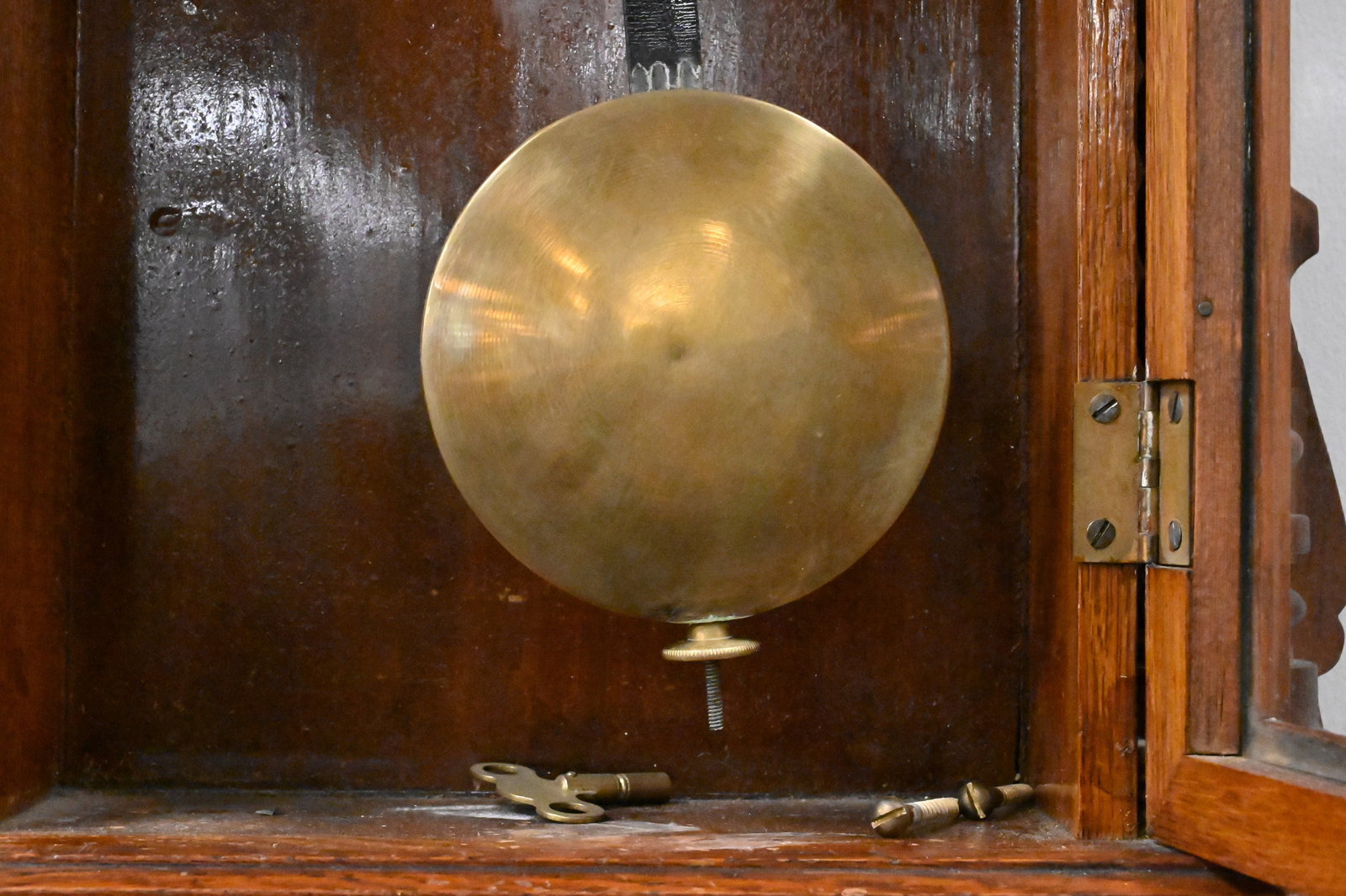 Victorian Oak Regulator Wall Clock - 3