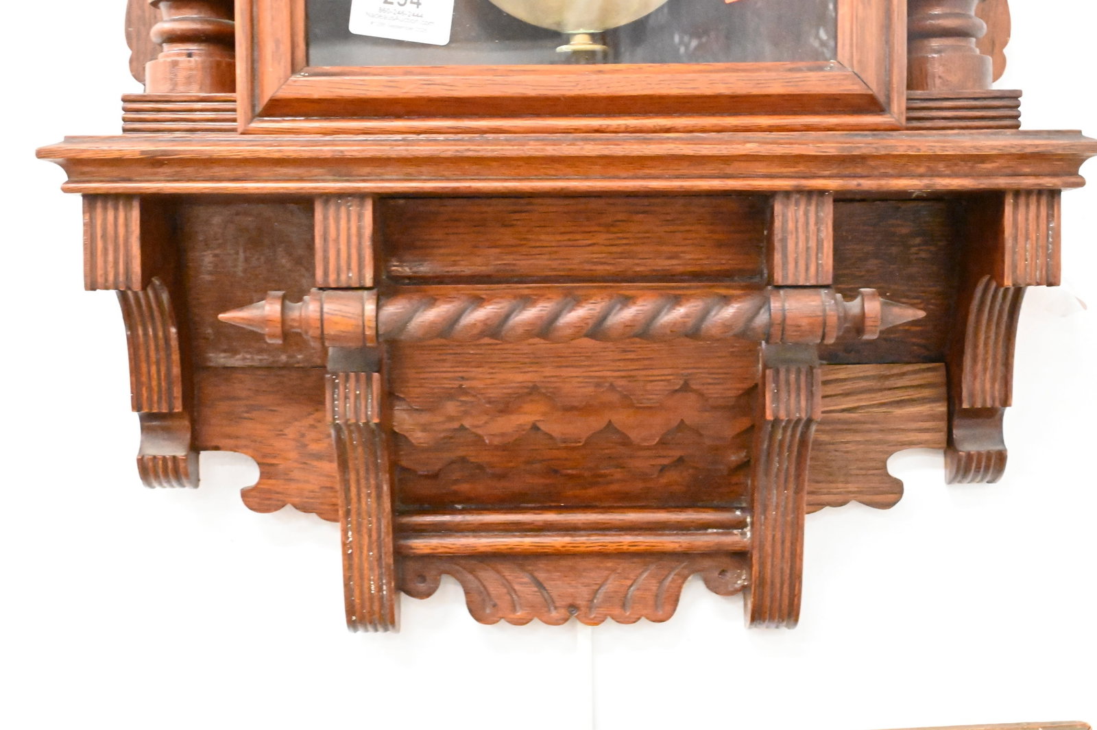 Victorian Oak Regulator Wall Clock - 4