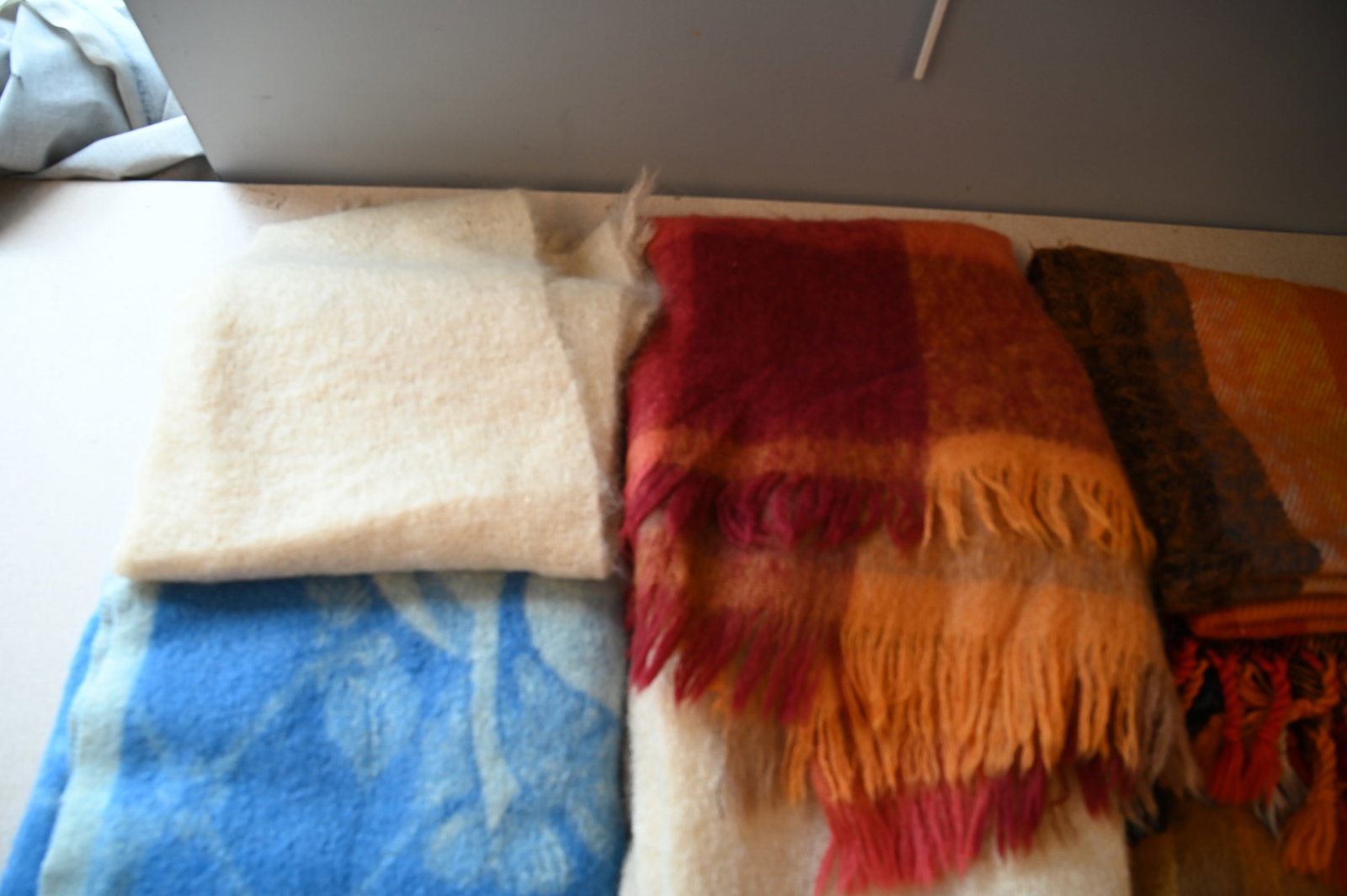 Six Wool and Mohair Throws and Blankets - 2