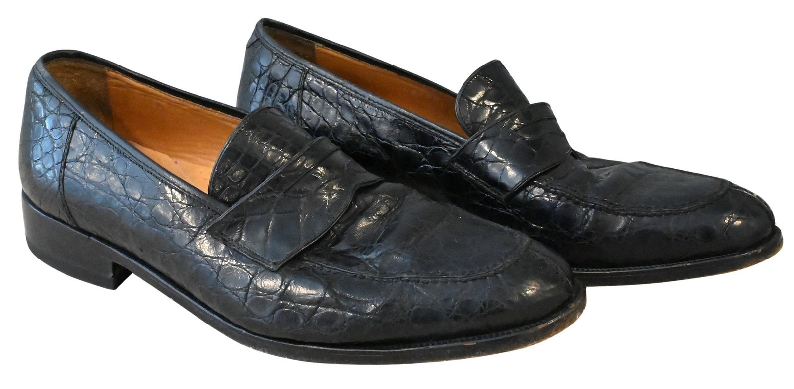 Pair of Men's Church's Prima Classe Genuine Alligator Penny Loafers (1 of 5)