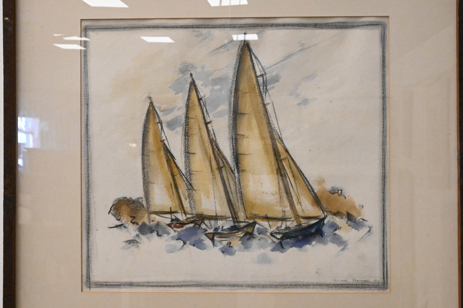 Three Framed City and Coastal Scenes - 2