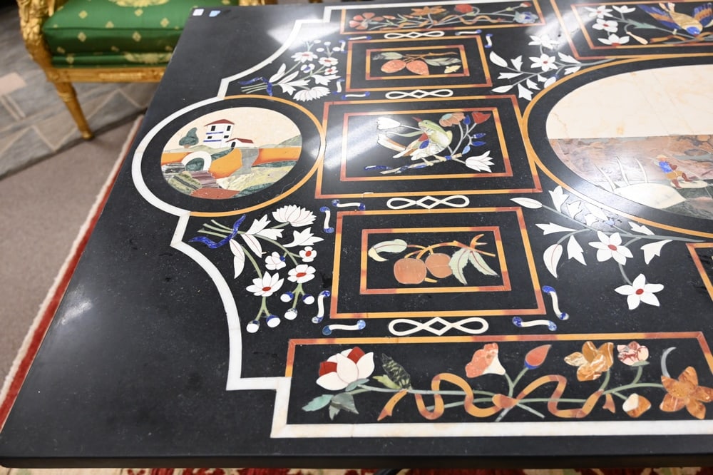 Pietra Dura Top Dining Table - 3