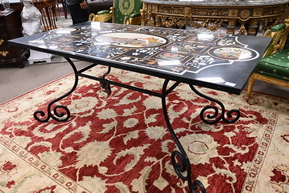Pietra Dura Top Dining Table - 5