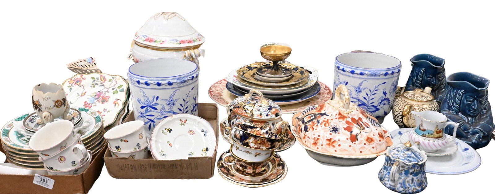 Four Box Lots of Assembled Porcelain Tablewares (1 of 7)