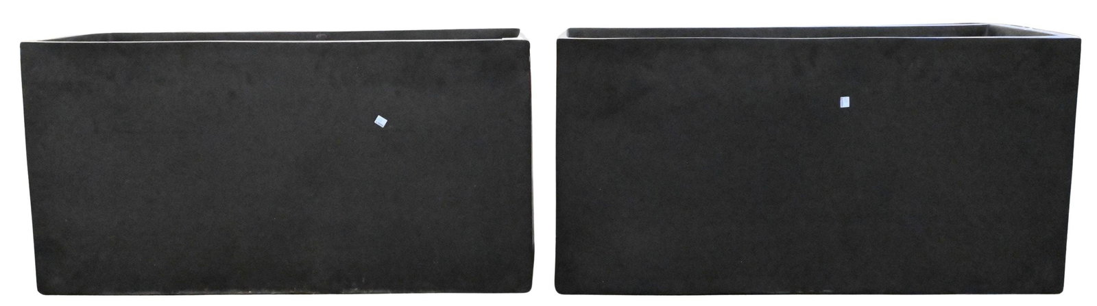 Set of Four Fiberglass Outdoor Planters: Set of Four Fiberglass Outdoor Planters having drainage holes top