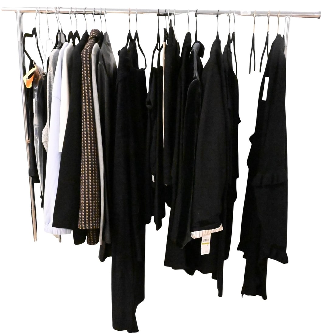 Large Group of Women's Clothes Sized Large and Extra Large: Large Group of Women's Clothes Sized Large and Extra Large to include tops, pants, and sweaters. Giorgio Armani, Wolford, Linea, Citi, Barefoot dreams, j-jill, Poetry, Vince