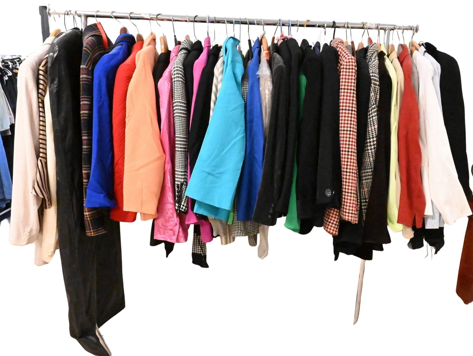 Group of Approximately 40 Women's Blazers in Various Colors: Group of Approximately 40 Women's Blazers in Various Colors brands include Giorgio Armani, Anne Klein, Brooks Brothers, etcetera, mostly sizes 10-12