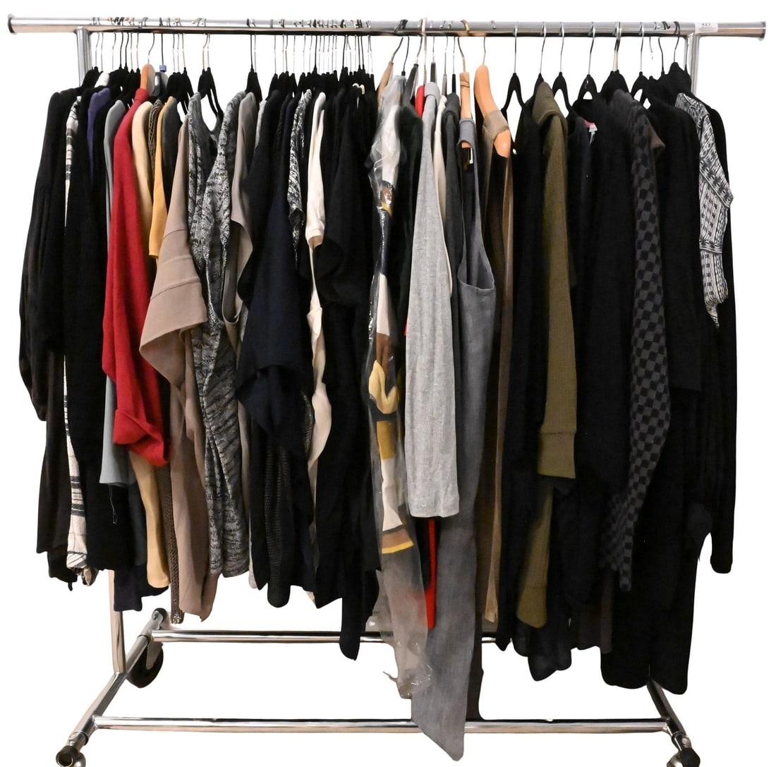 Group of Approximately 50 Womens Shirts and Tops: Group of Approximately 50 Womens Shirts and Tops brands such as: Vince Pure Jill, Hue, etcetera, sizes Small through Large