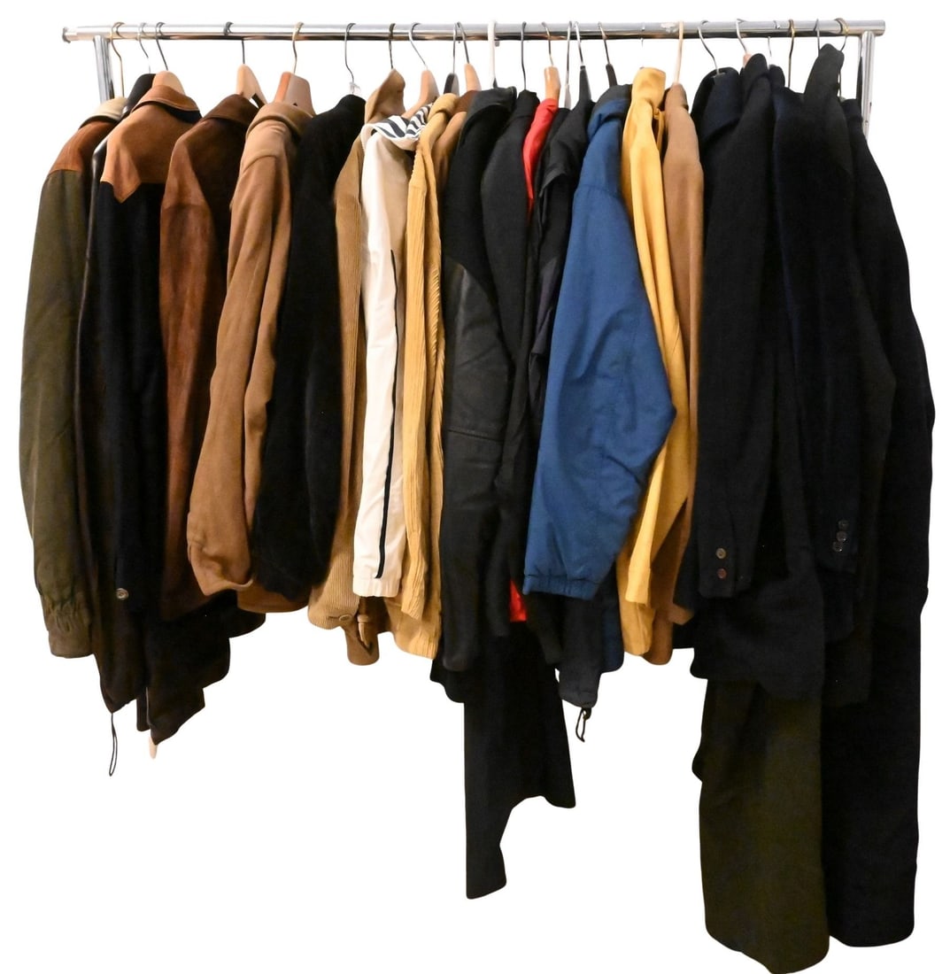 Group of Approximately 20 Men's Coats and Dress Jackets (1 of 10)