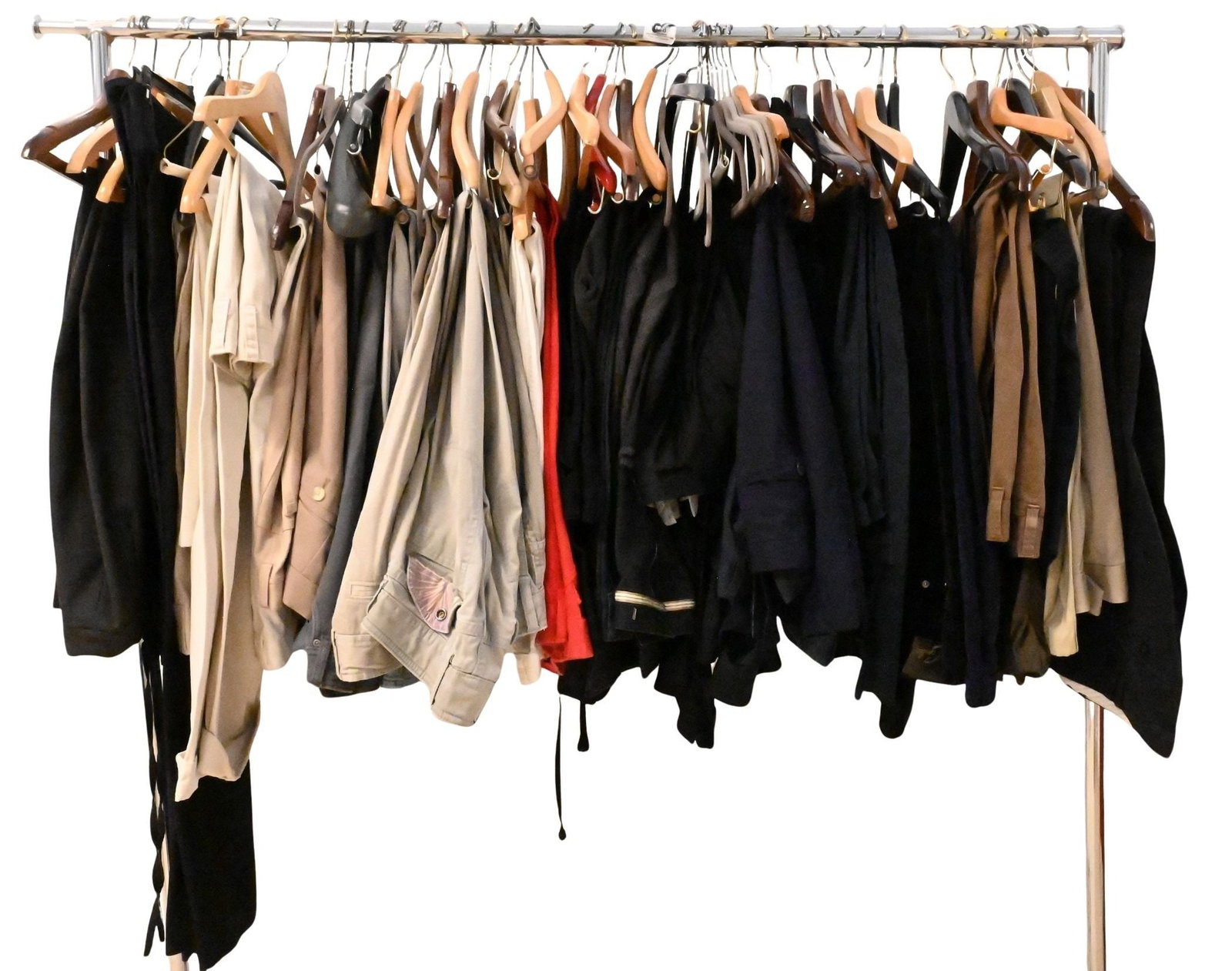 Group of Approximately 60 Mens Pants: Group of Approximately 60 Mens Pants having a variety in colors and materials, brands such as GAP, Peter Miller, True Straight, etc. sizes 6-10