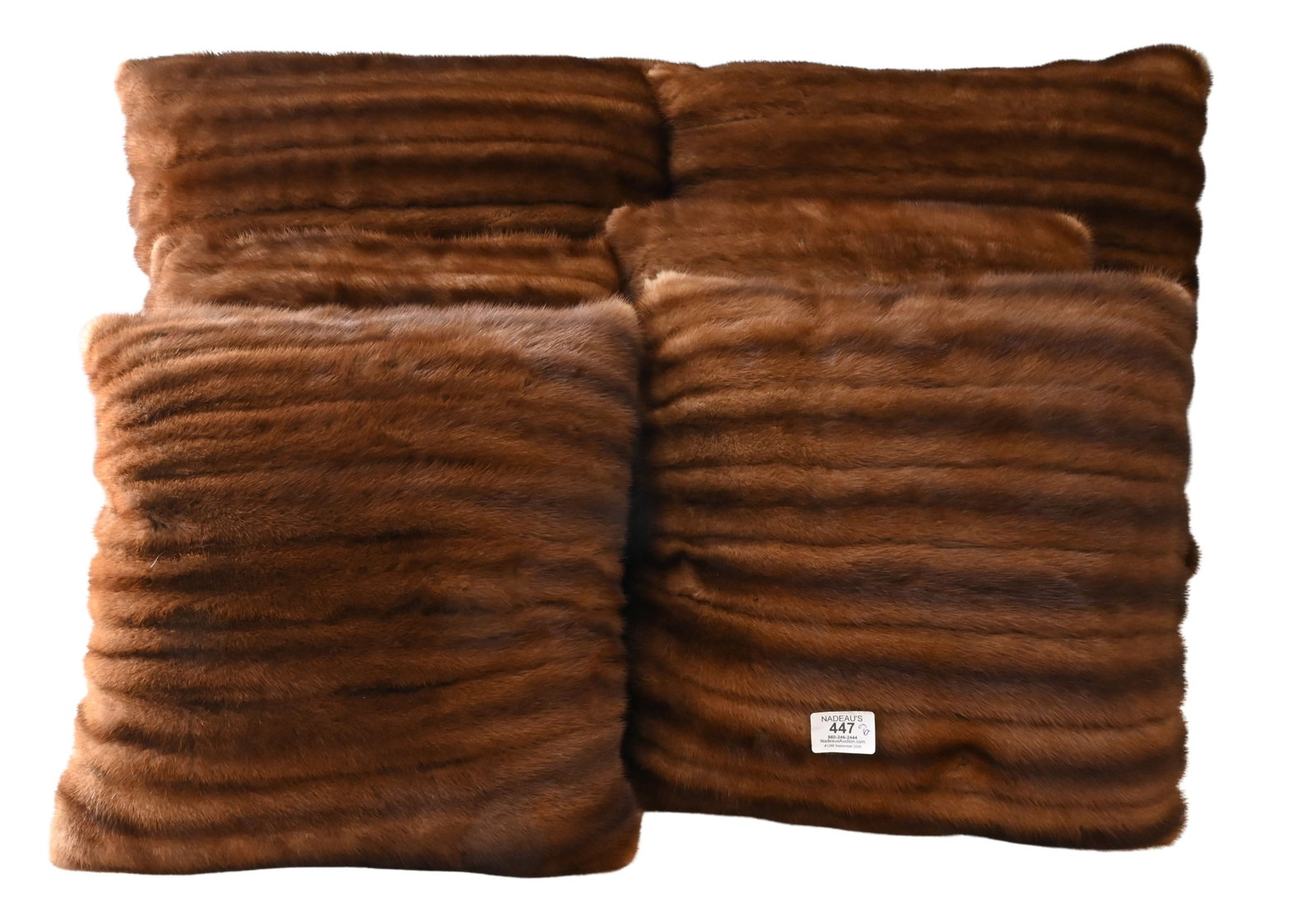 Set of Six Faux Fur Throw Pillows (1 of 4)