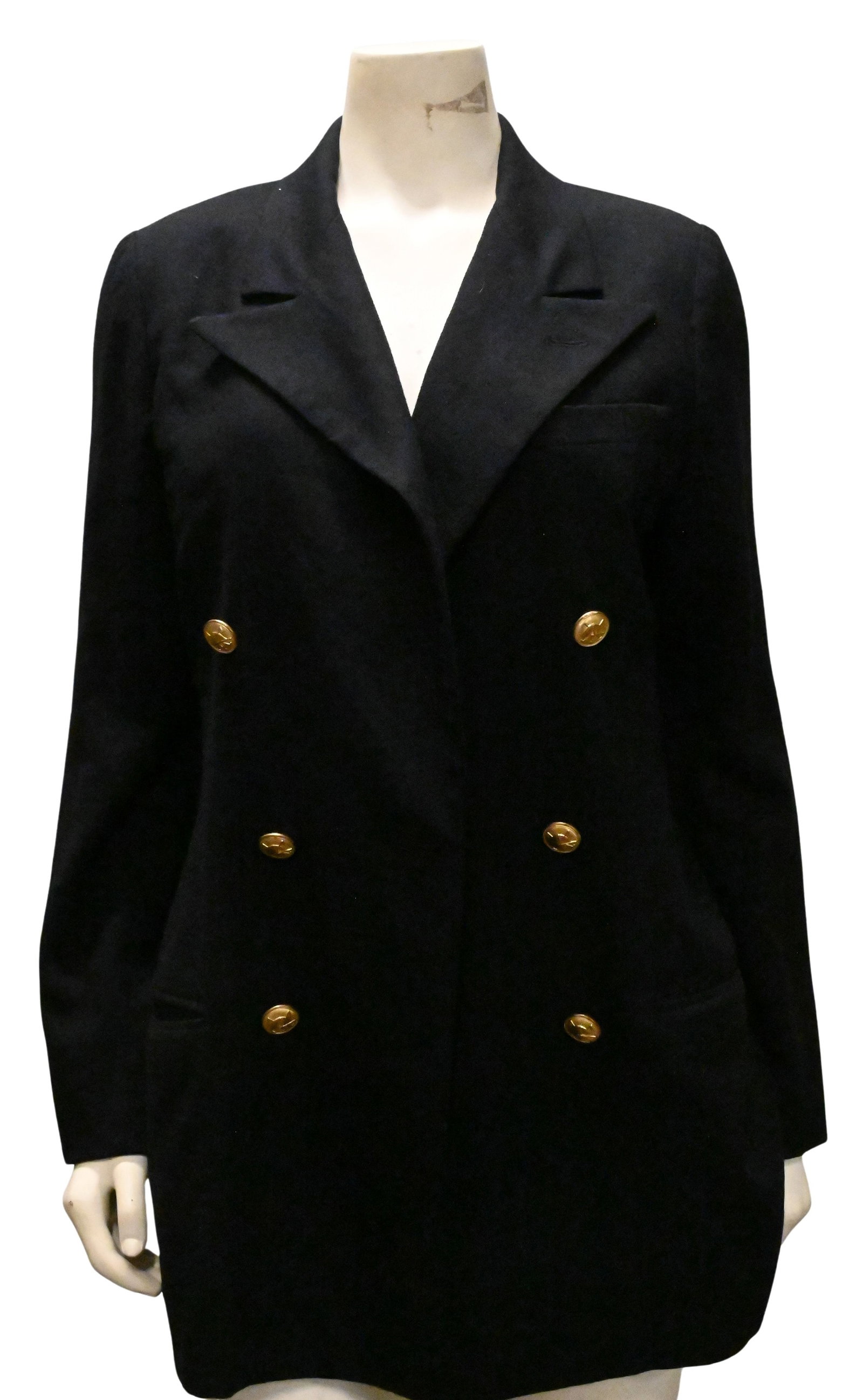 Vintage Ralph Lauren Women's Polo Double Breasted Cashmere and Wool Blazer (1 of 5)