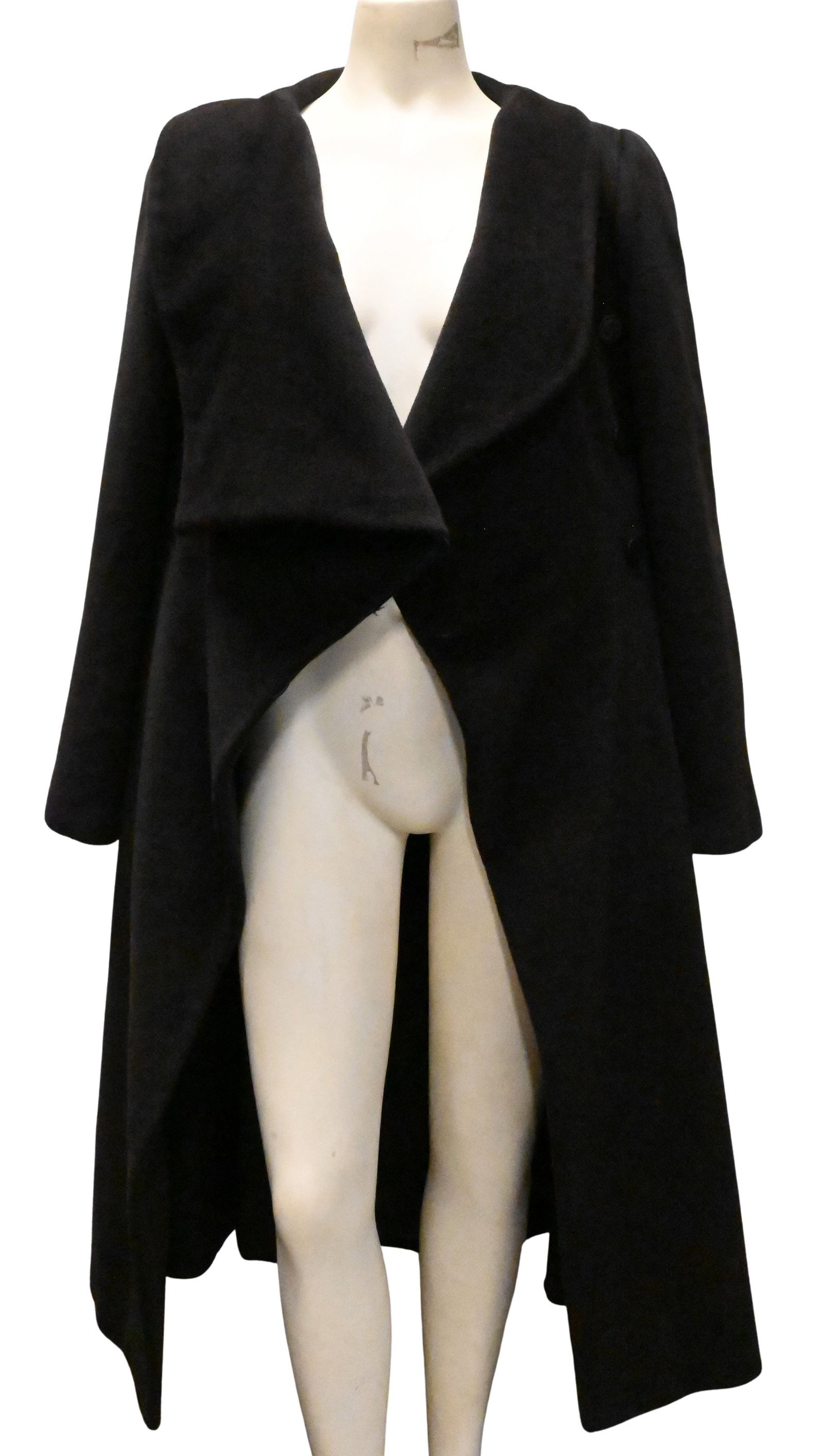 Giorgio Armani Borgo21 Women's Angora, Wool and Silk Aesymetrical Double Breasted Coat (1 of 5)