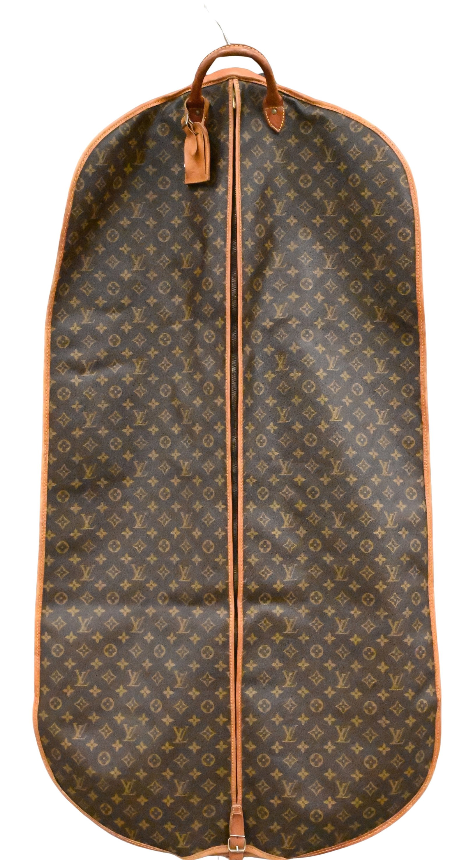 Louis Vuitton Canvas and Leather Monogram Garment Bag: Louis Vuitton Canvas and Leather Monogram Garment Bag or garment travel cover height 46 inches