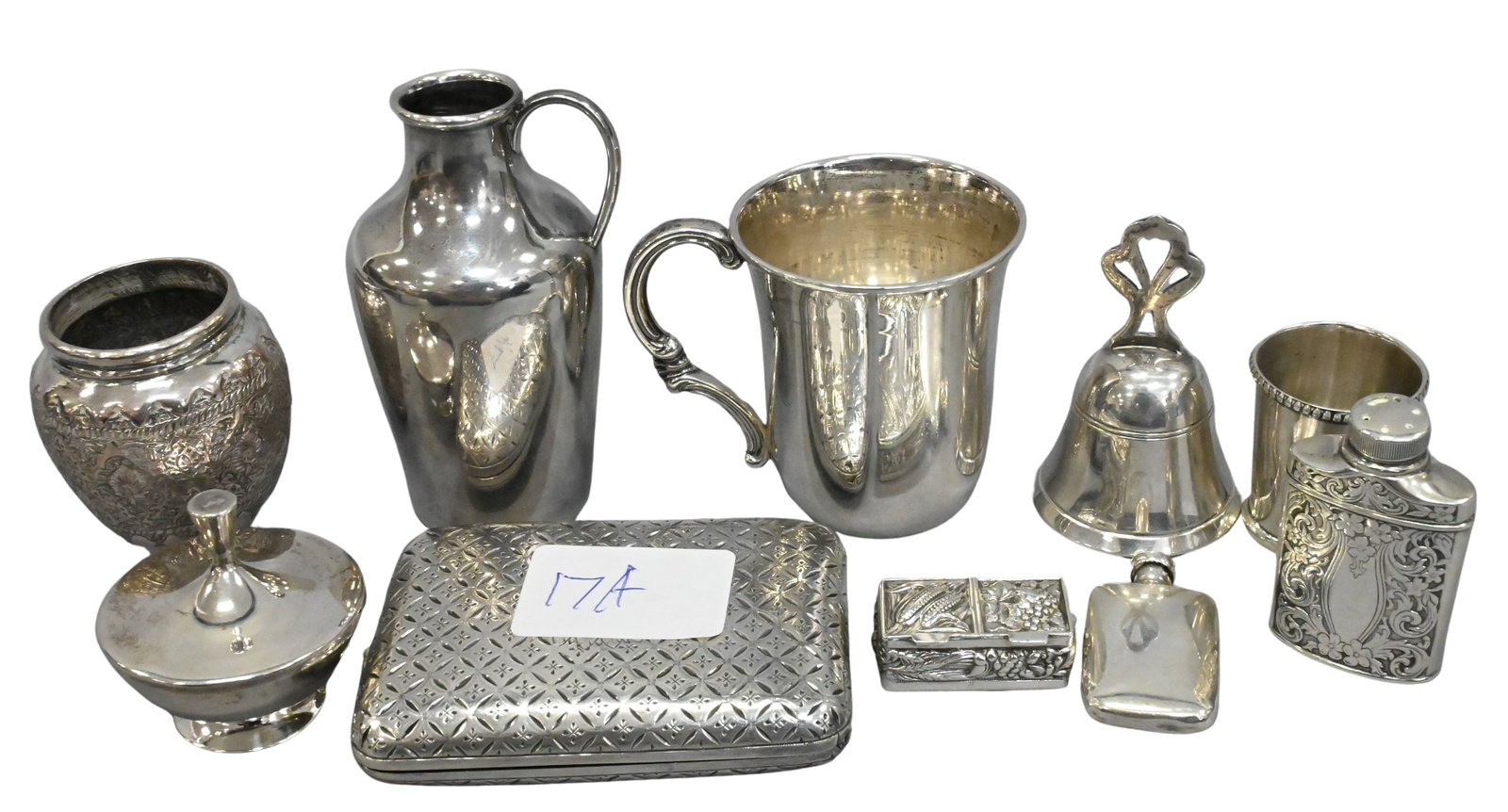 Ten Piece Sterling Silver & Silver Vanity Articles (1 of 7)