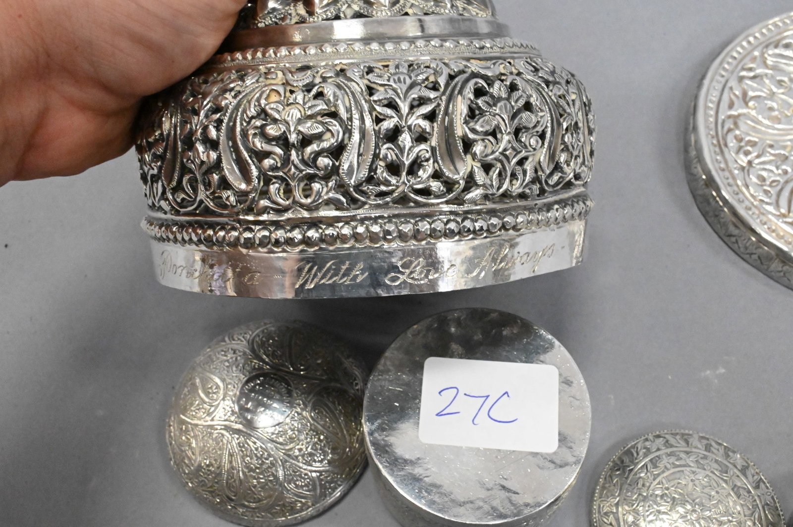 Three Piece Indian Silver Group - 5