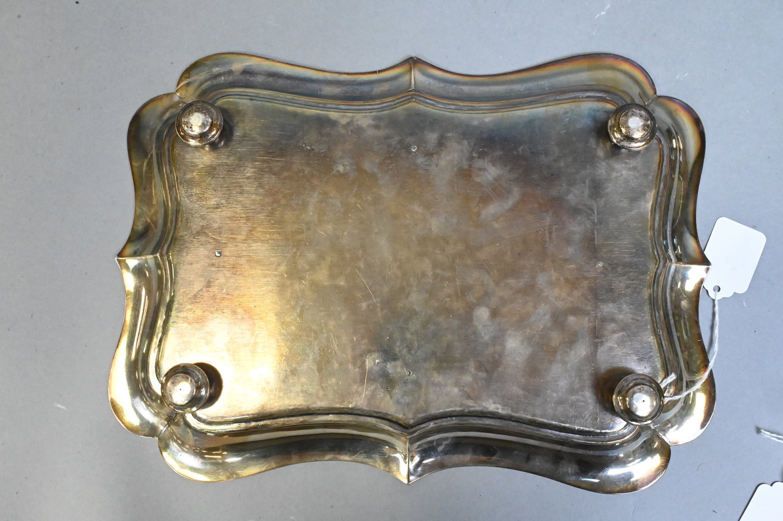 Dutch Sterling Silver Rectangular Footed Tray - 2