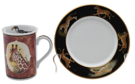 Eleven Piece Lynn Chase "African Portraits" and "Jaguar Jungle" Porcelain Group