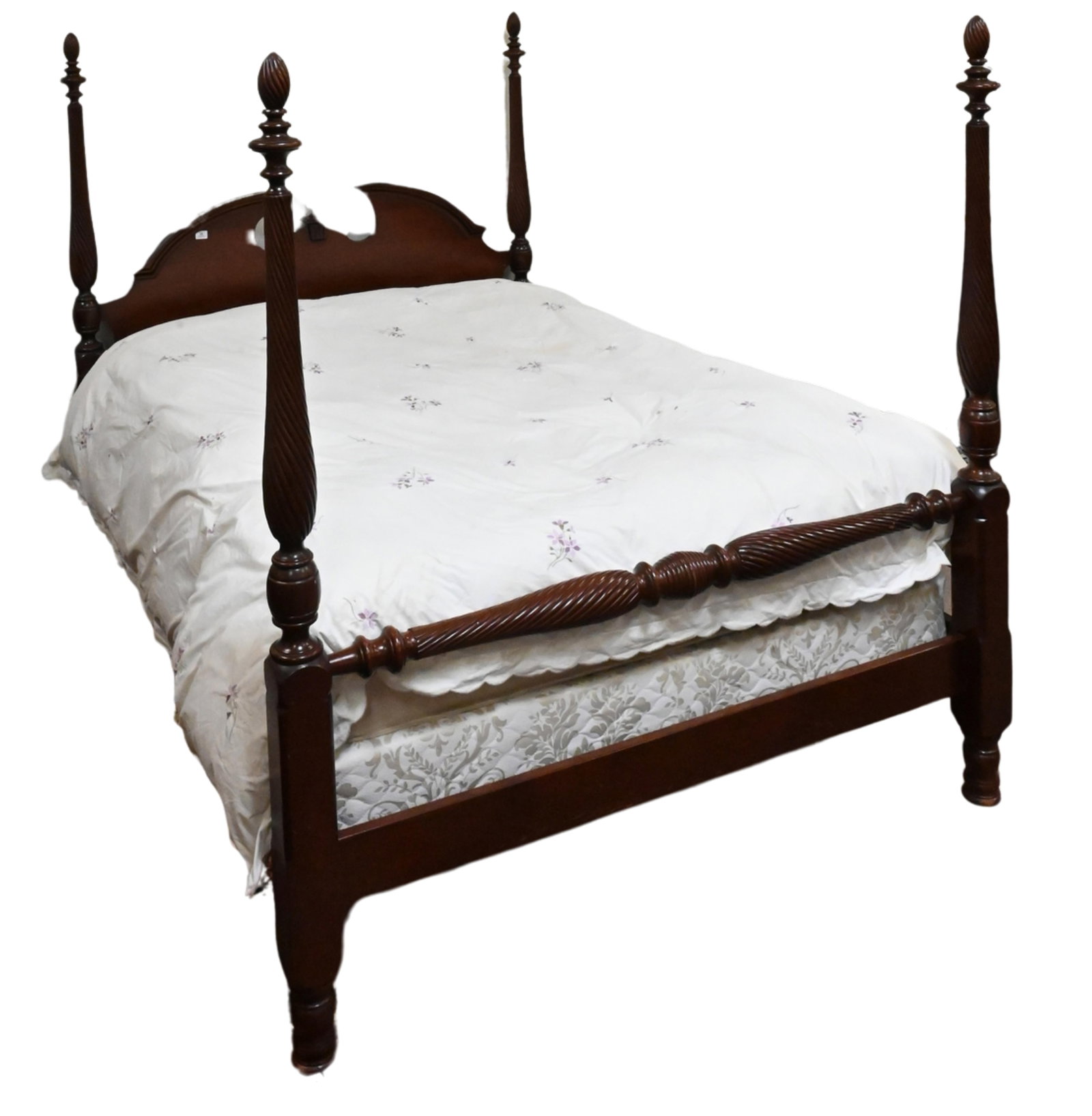 Federal Style Mahogany Queen Size Bed (1 of 5)
