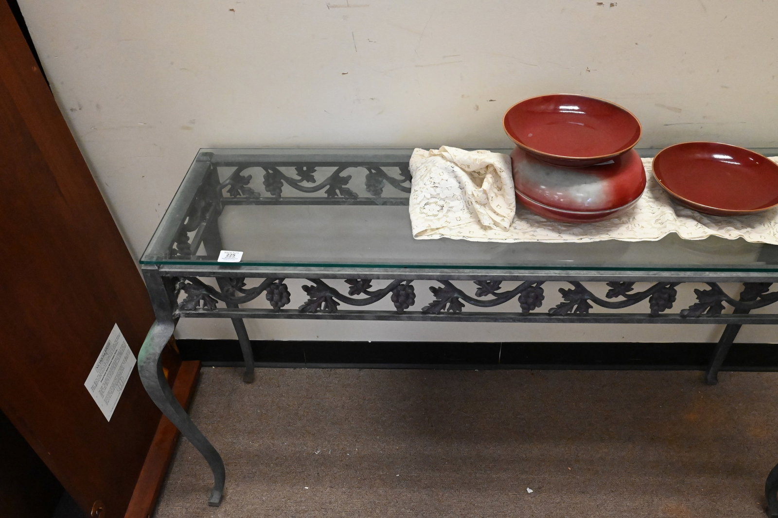 Metal and Glass Console Table - 3