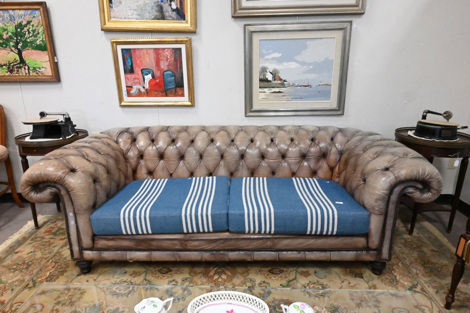 Leather Chesterfield Sofa - 2