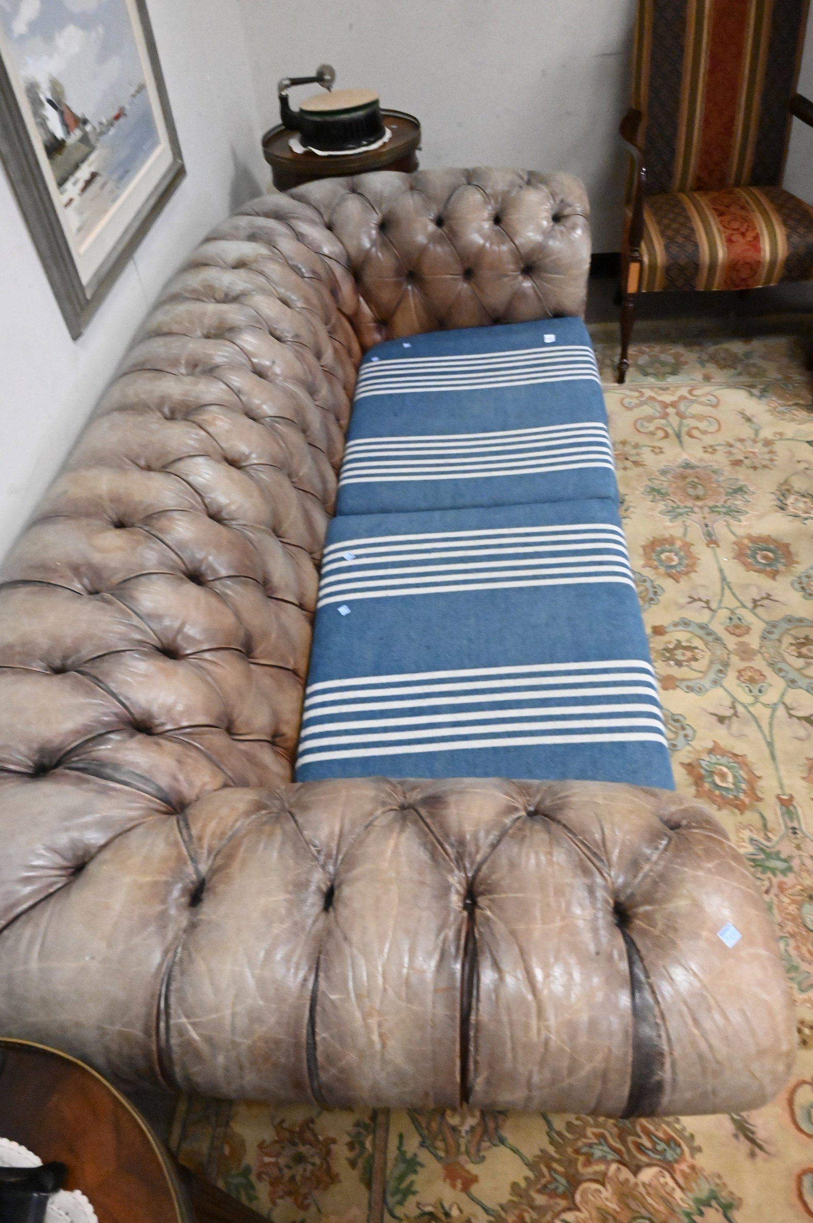 Leather Chesterfield Sofa - 3