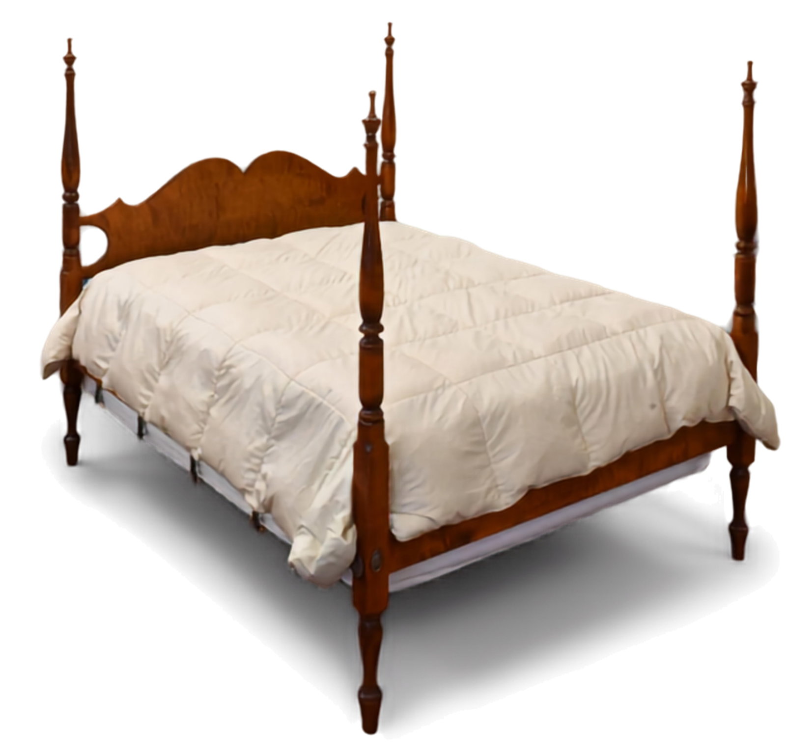 Eldred Wheeler Benchmade Tiger Maple Federal Style Queen Size Bed (1 of 4)