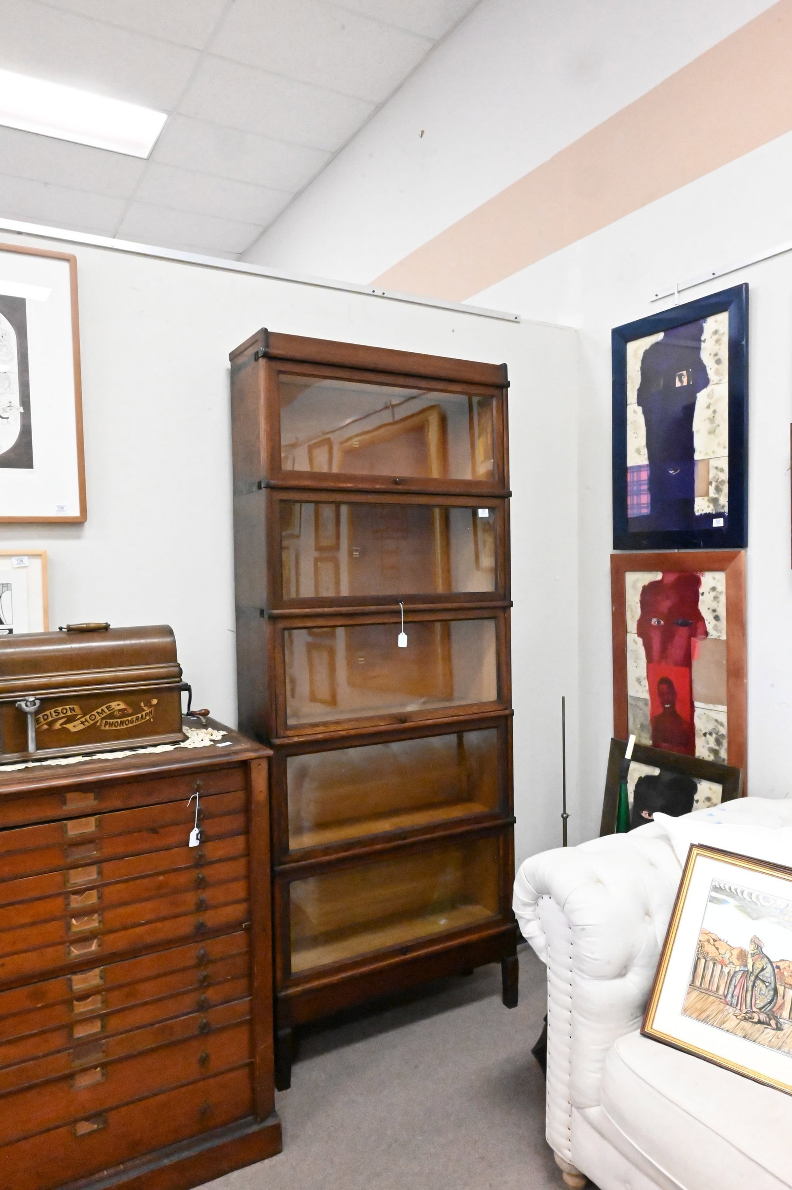 Macey Oak Barrister Bookcase - 2