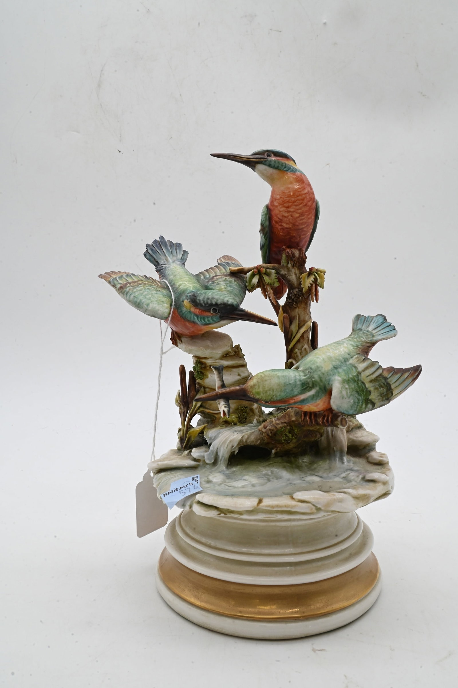 Two Porcelain Kingfisher Bird Figurines - 6